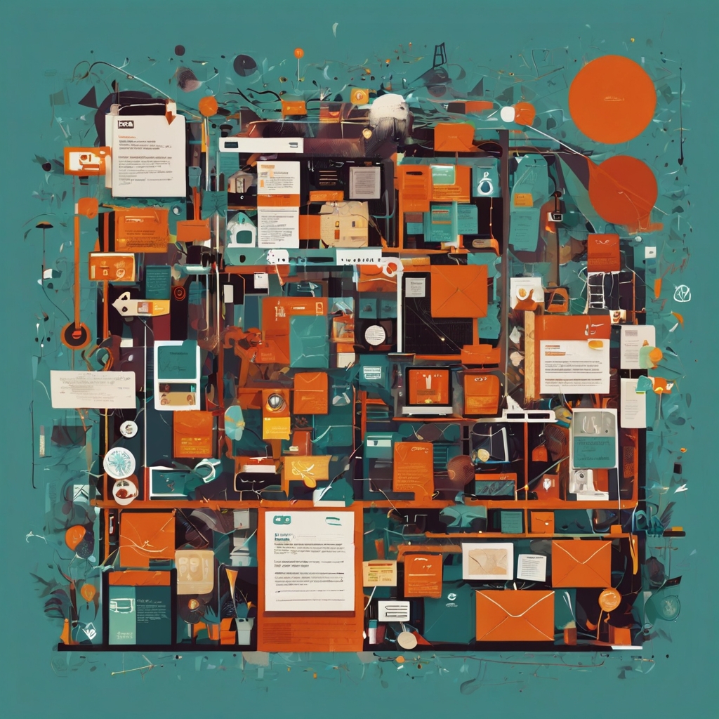 Default A vector graphic depicting a cluttered and unorganized 0